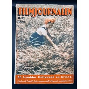 1938 Swedish Shirley Temple Magazine Film Journalen, Hollywood, Garbo, Hughes